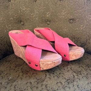 Coral Wedge Heels
